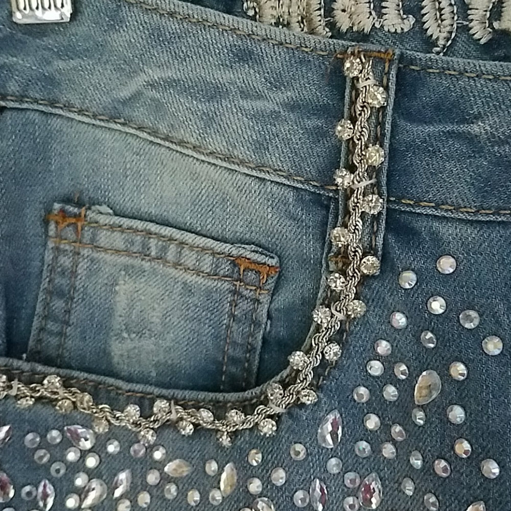 Machine BLING destroyed jeans - Picture 5 of 12